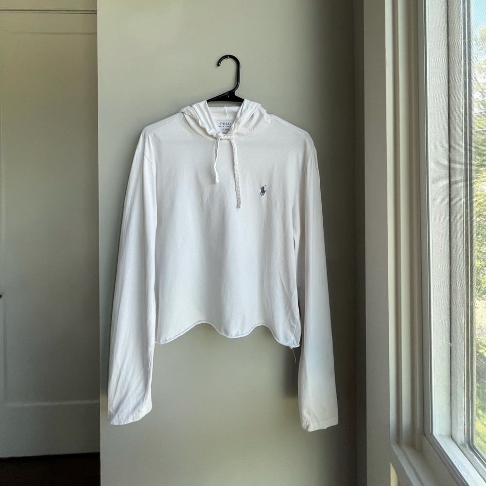 POLO White Hoodie Size: M
